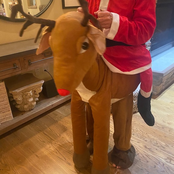 🎅Forum Novelties Men's Santa Ride-A-Reindeer Adult Costume🦌 - Picture 6 of 7